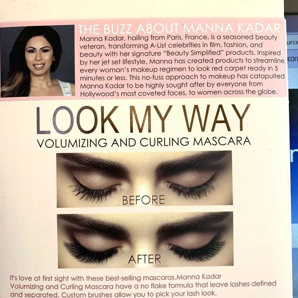 Manna Kadar Look My Way Volumizing Mascara Curling Mascara Clump Free New Sealed